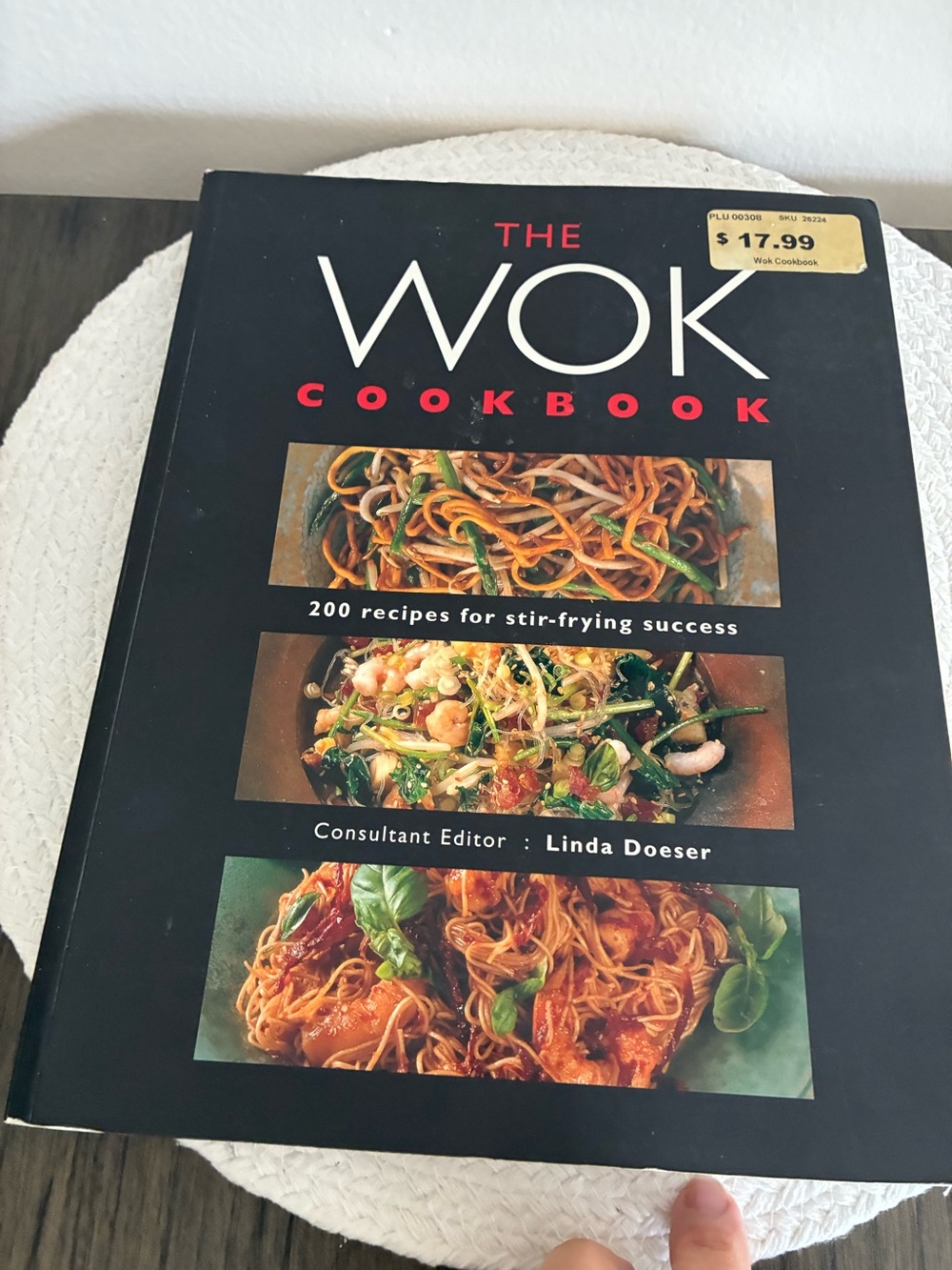 The Wok Cookbook - Black Cover with Food Images